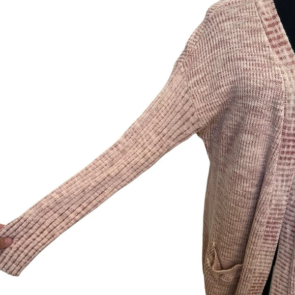 Knox Rose Open Cardigan with Pockets Peachy Pink Size Medium - Picture 4 of 9